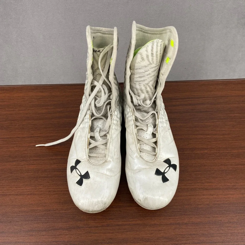 Under Armour Highlight MC Football Cleats White Silver 1235881-100 Mens Size 9